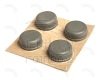 Titanium PowerBook G4 Feet, Set of 4